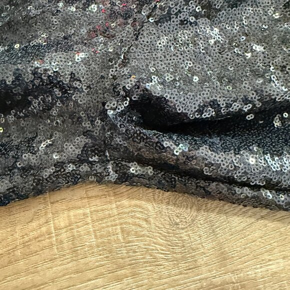 Commando Black Sequin Flared Leggings Pants High Rise Glam NYE Party M - Picture 7 of 7